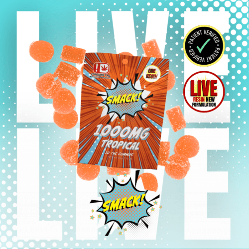 1000mg - Pectin - SMACK! Live Resin - Tropical - 10ct