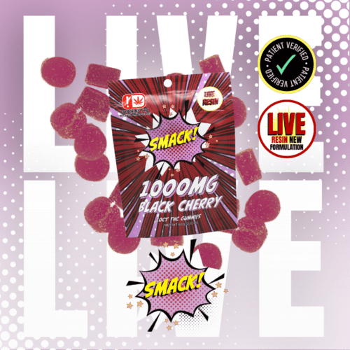 Smack - LIVE RESIN -1000mg 10ct. Gummies - Black Cherry