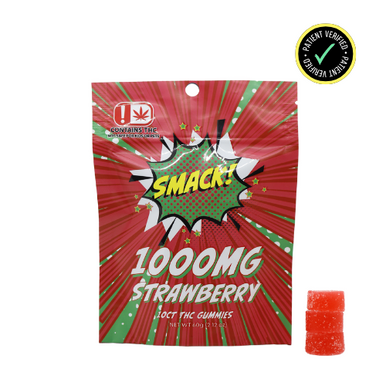 Smack - 1000mg THC Strawberry Gummy 10ct - Image 2