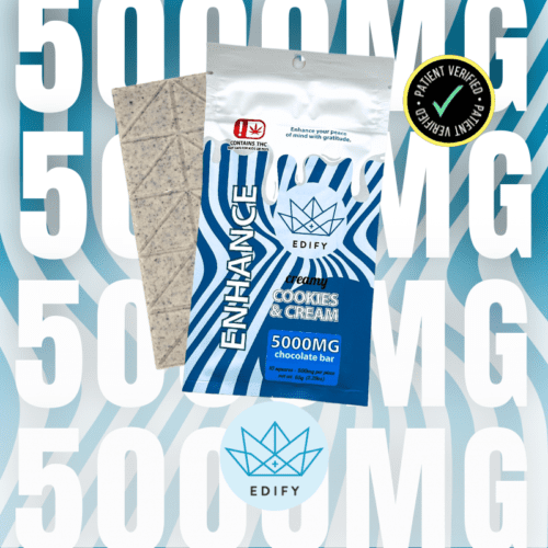 Edify 5000mg Cookies & Cream Chocolate Bar