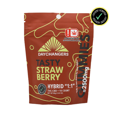 Day Changers - 2500mg THC Tasty Strawberry Gummy 10ct. - Image 2