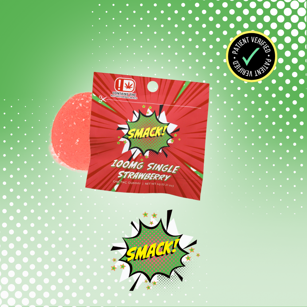 Smack -SINGLES- 100mg THC - Strawberry