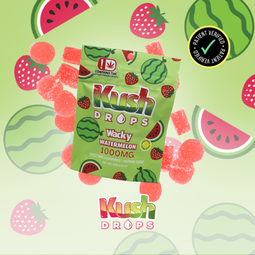 Kush Drops - 1000mg THC Wacky Watermelon Gummy 10ct