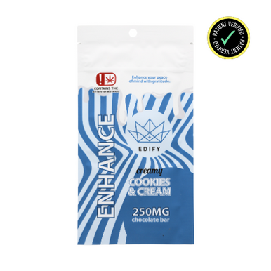 Edify - 250mg THC Cookies and Cream Chocolate Bar - Image 2