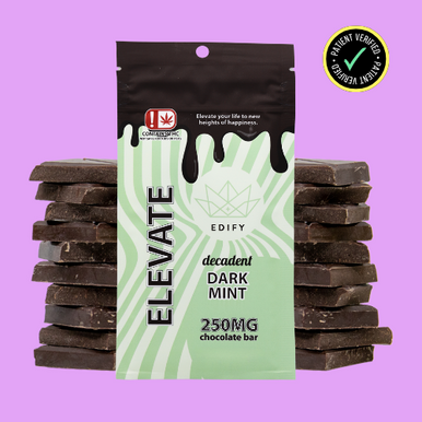 Edify - 250mg THC Dark Chocolate Mint Bar