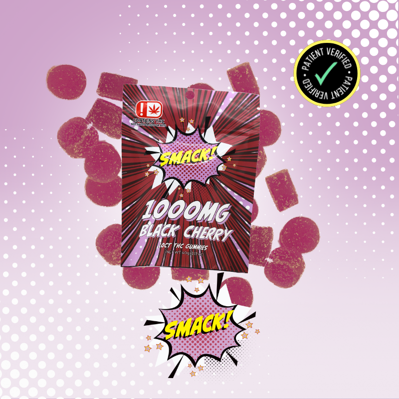 Smack - 1000mg THC Black Cherry Gummy 10ct