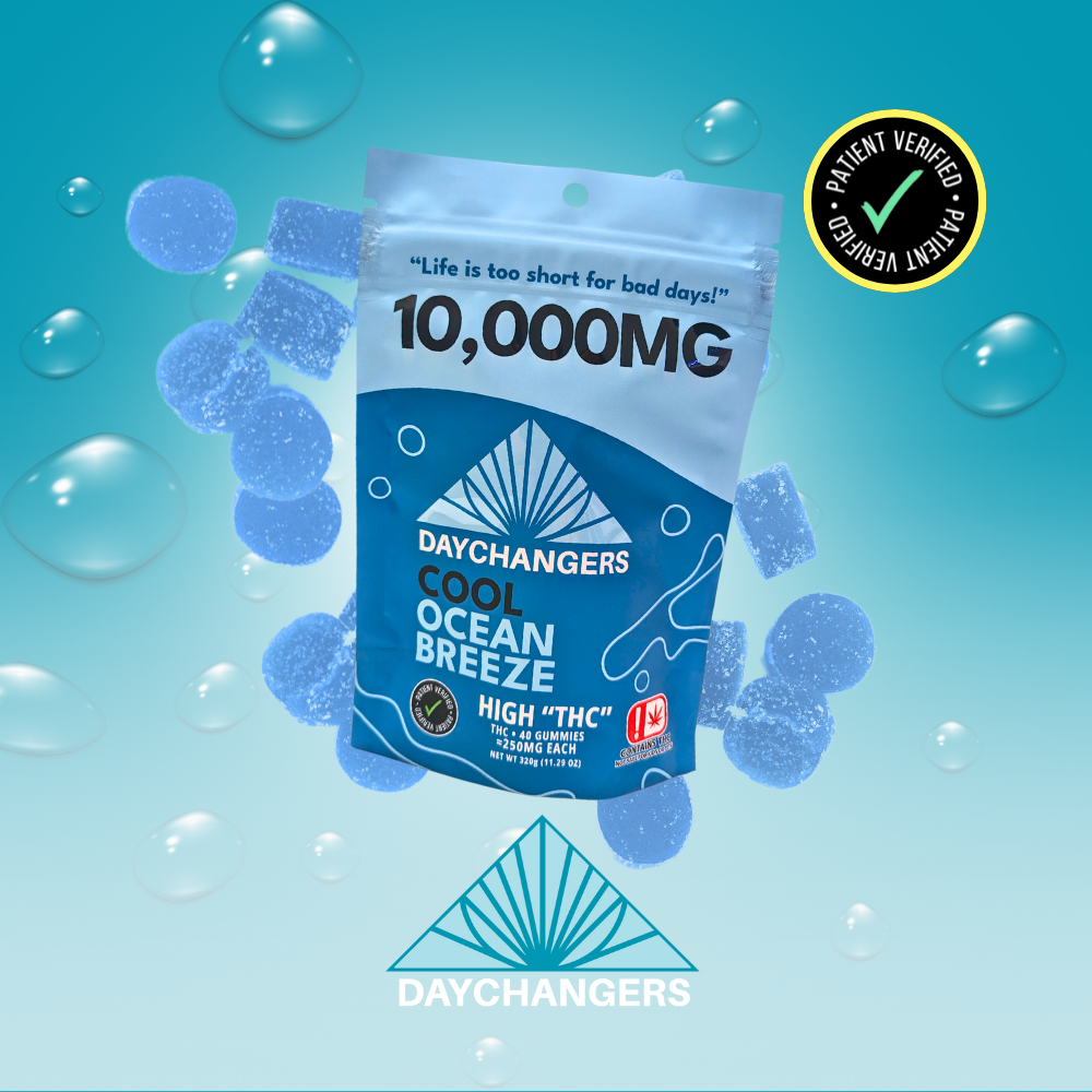 Day Changers - 250mg ea.:10,000mg THC Cool Ocean Breeze Gummy 40ct.