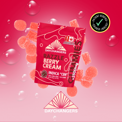 Day Changers - 2500mg THC Razzle Berry Cream Gummies 10ct