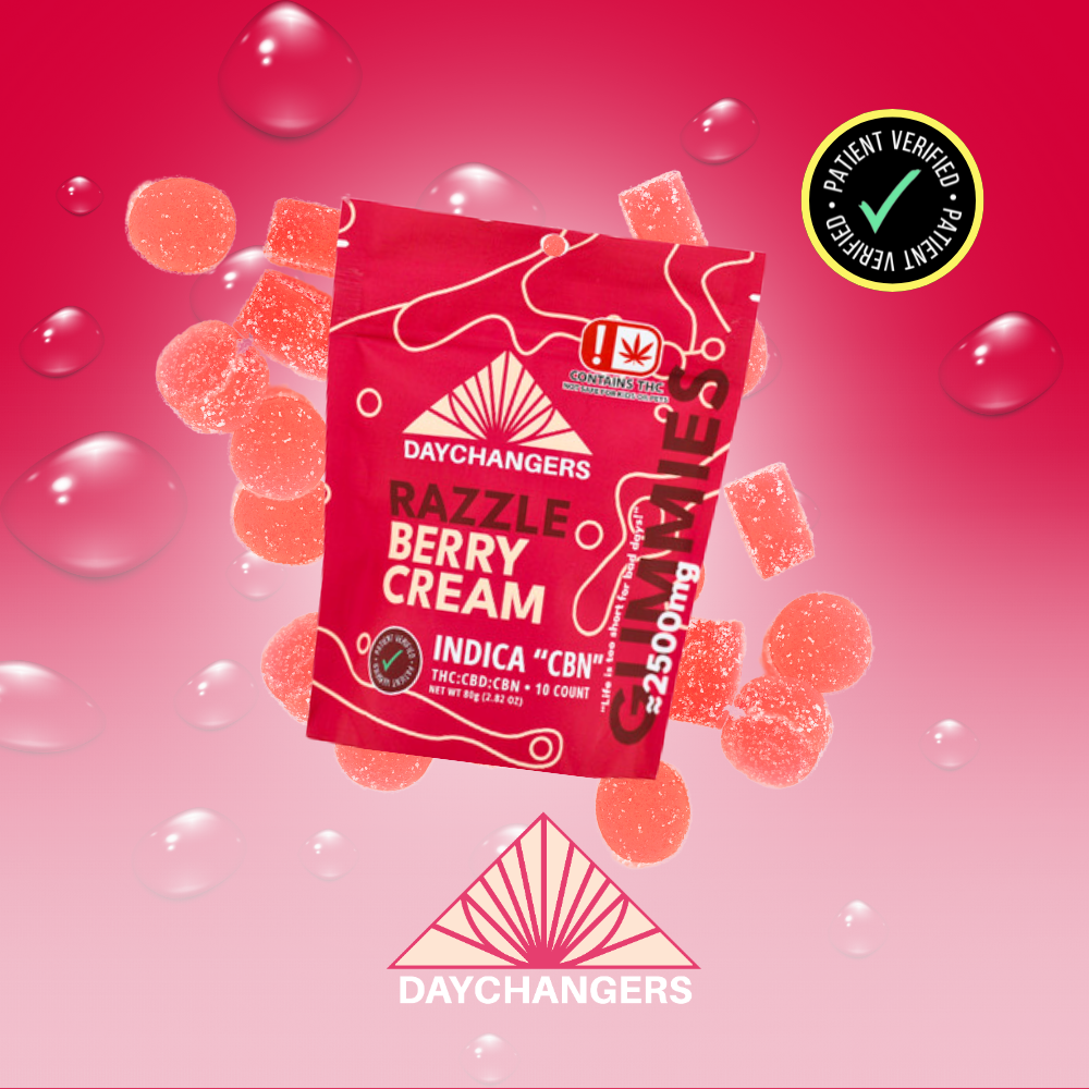 Day Changers - 2500mg THC Razzle Berry Cream Gummies 10ct