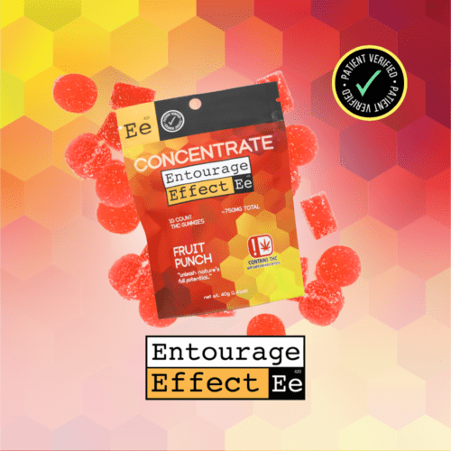 Entourage Effect - 25mg THC:50mg LIVE RESIN:750mg Fruit Punch 10ct.