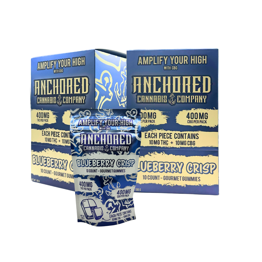 Anchored - Blueberry Crisp 40mg THC : 40mg CBG Gummy 10ct. - Image 6
