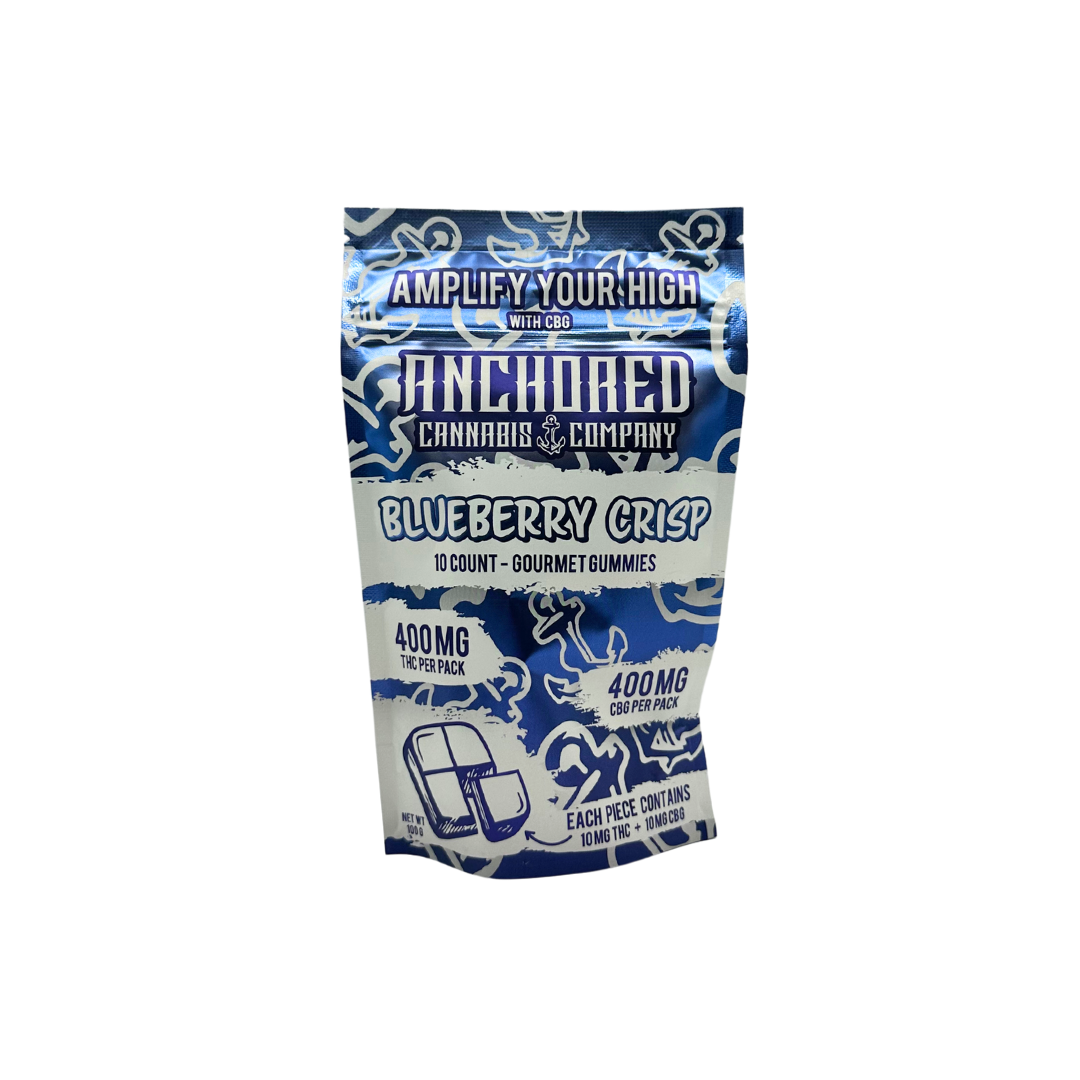 Anchored - Blueberry Crisp 40mg THC : 40mg CBG Gummy 10ct. - Image 5