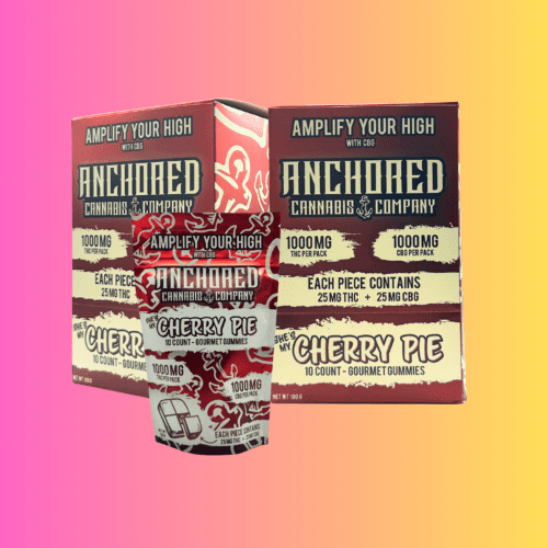 Anchored - Cherry Pie 100mg THC : 100mg CBG Gummy 10ct.