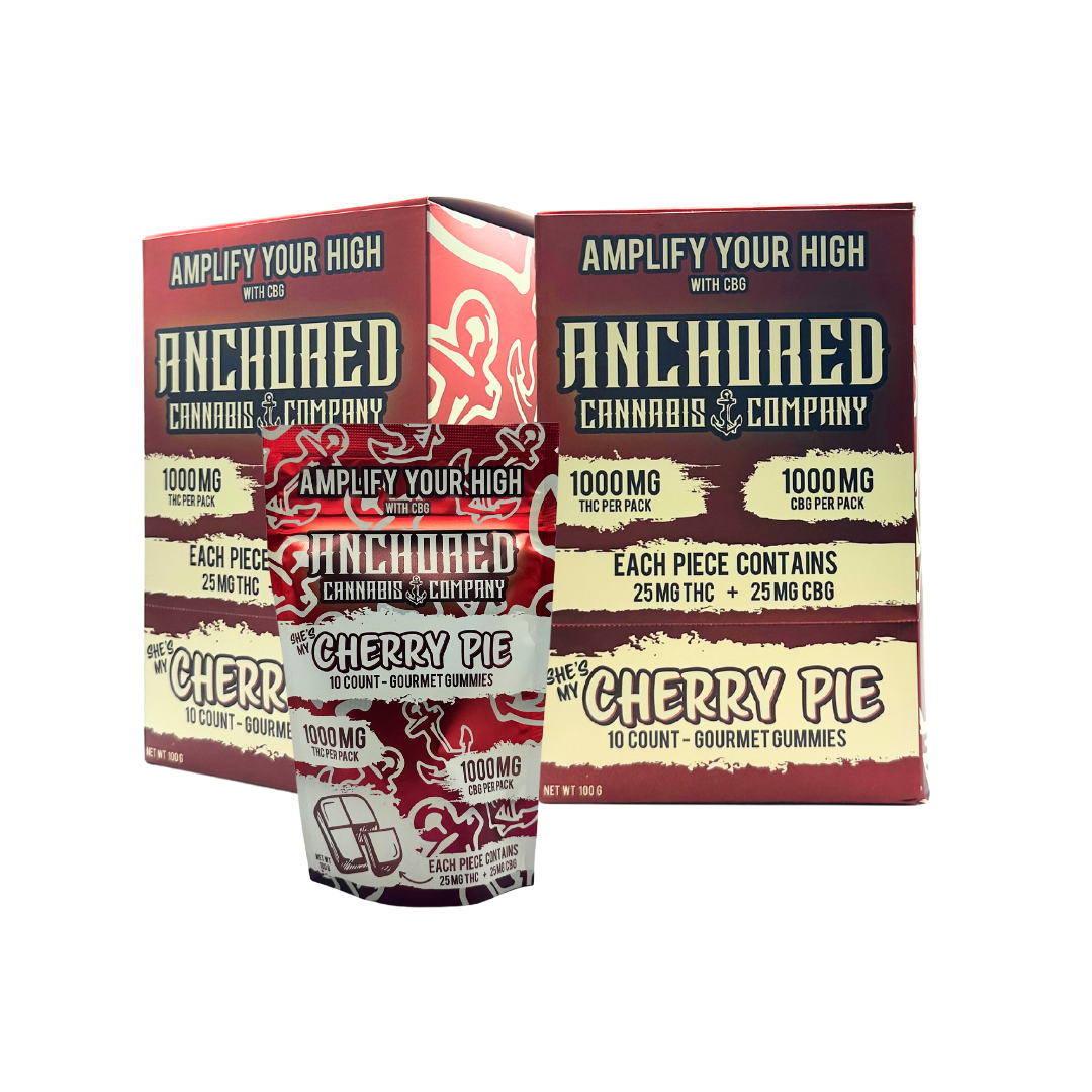 Anchored - Cherry Pie 100mg THC : 100mg CBG Gummy 10ct. - Image 3
