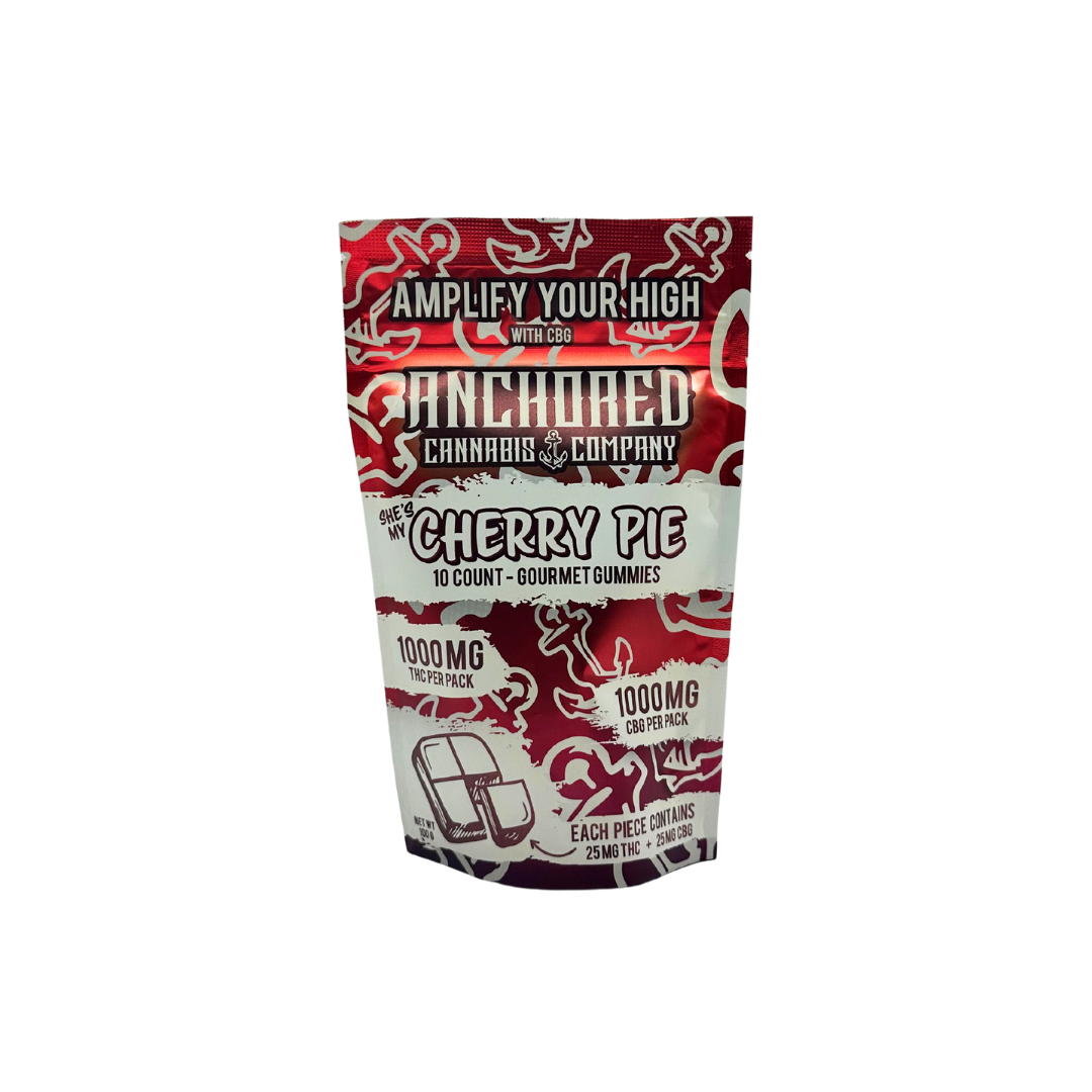 Anchored - Cherry Pie 100mg THC : 100mg CBG Gummy 10ct. - Image 4