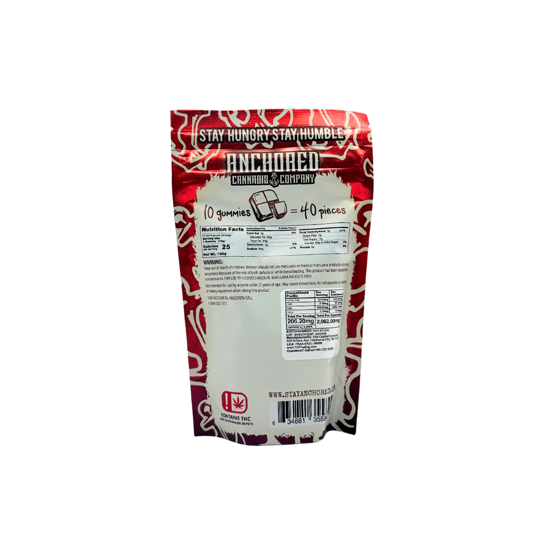 Anchored - Cherry Pie 100mg THC : 100mg CBG Gummy 10ct. - Image 5