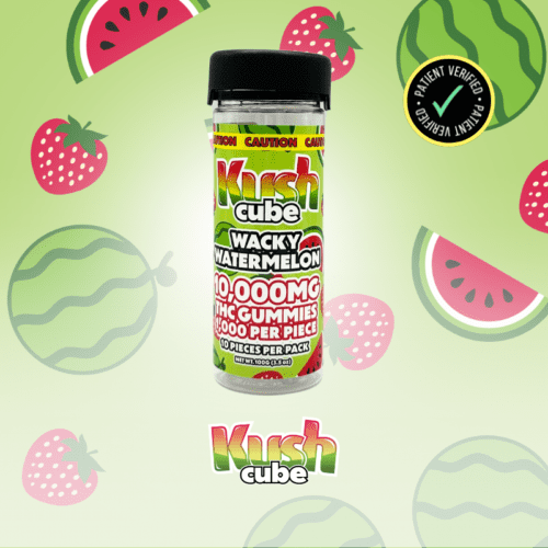 Kush Cubes - 10,000mg THC Wacky Watermelon Gummy 10ct