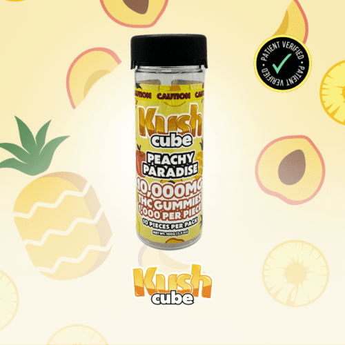 Kush Cubes - 10,000mg THC Peachy Paradise Gummy 10ct