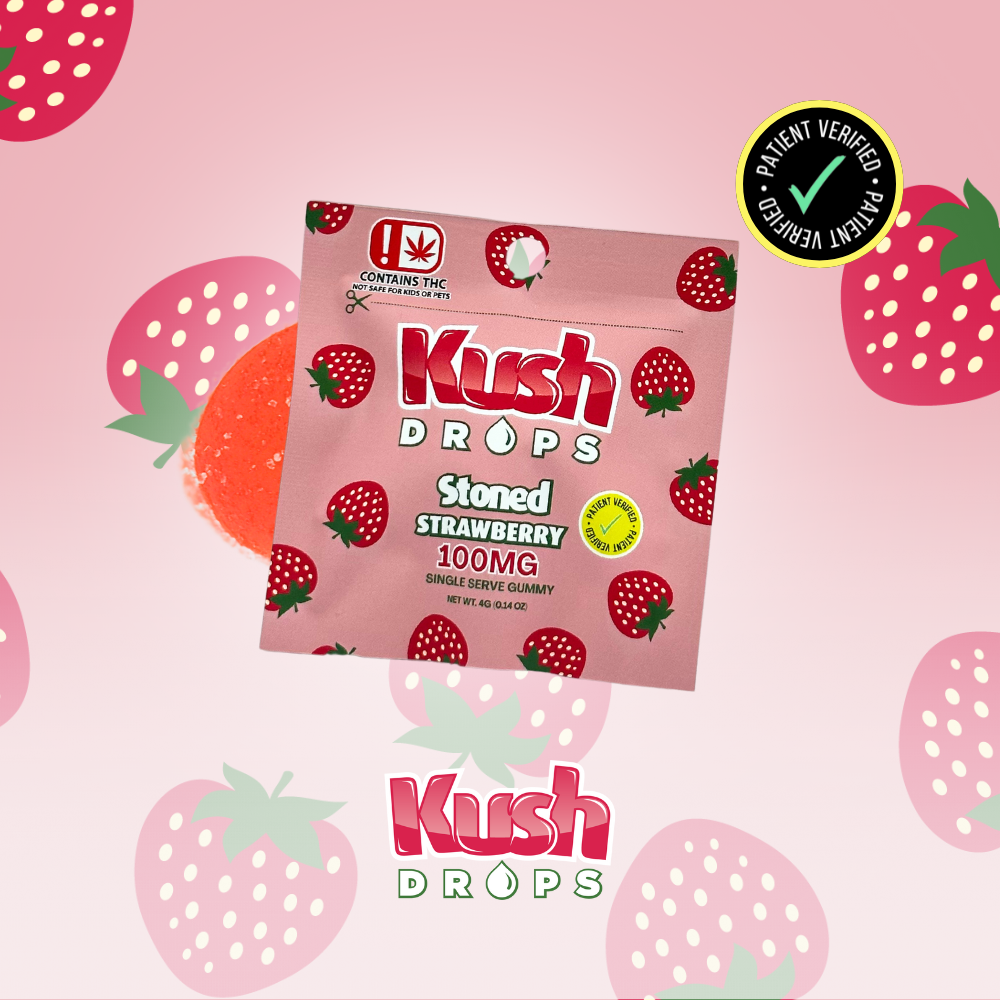 Kush Drops - SINGLE - 100mg THC - Stoned Strawberry