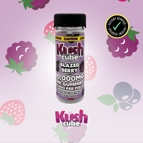 Kush Cubes - 10,000mg THC Blazed Berry Gummy 10ct