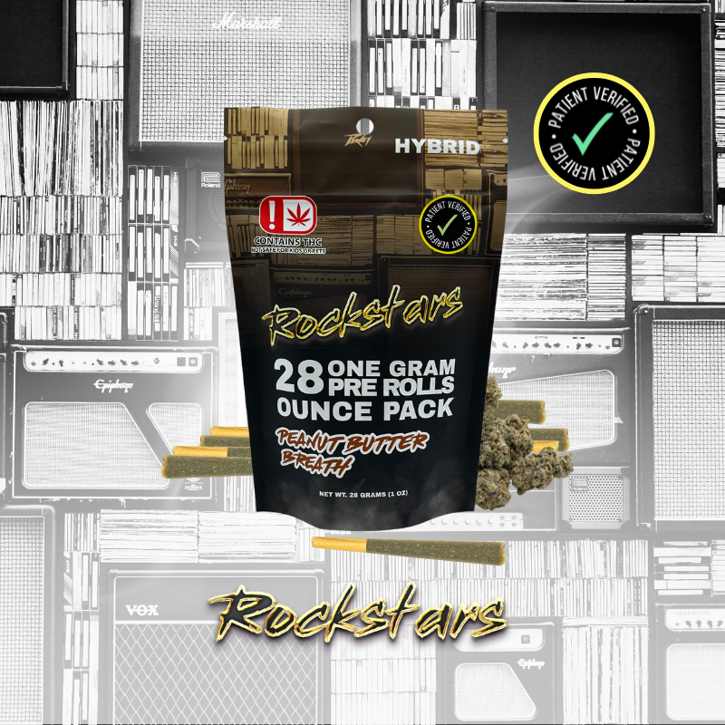 Rockstars - 28g Pre Roll Pack - Peanut Butter Breath