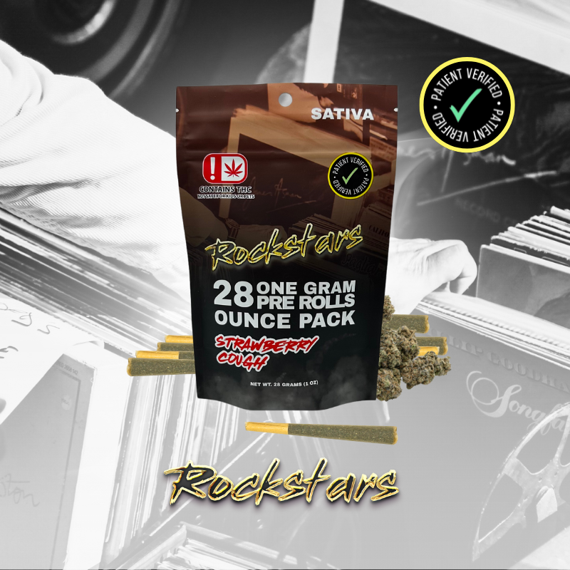 Rockstars - 28g Pre Roll Pack - Strawberry Cough