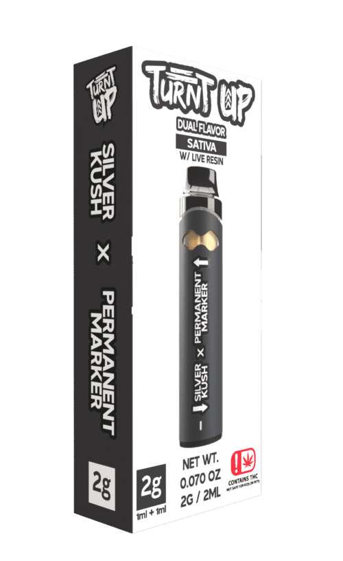 Turnt Up - 2g Disposable - Silver Kush x Permanent Marker - SAMPLE