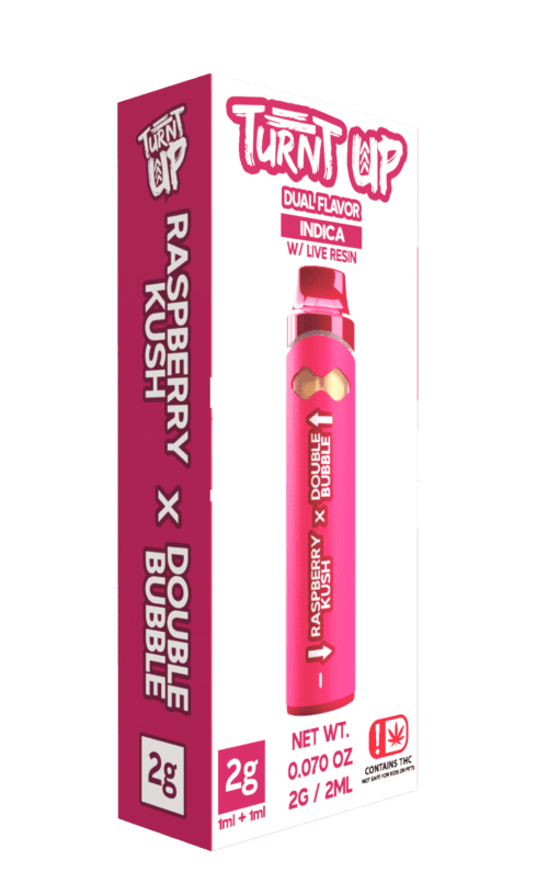 Turnt Up - 2g Disposable - Raspberry Kush x Double Bubble - SAMPLE