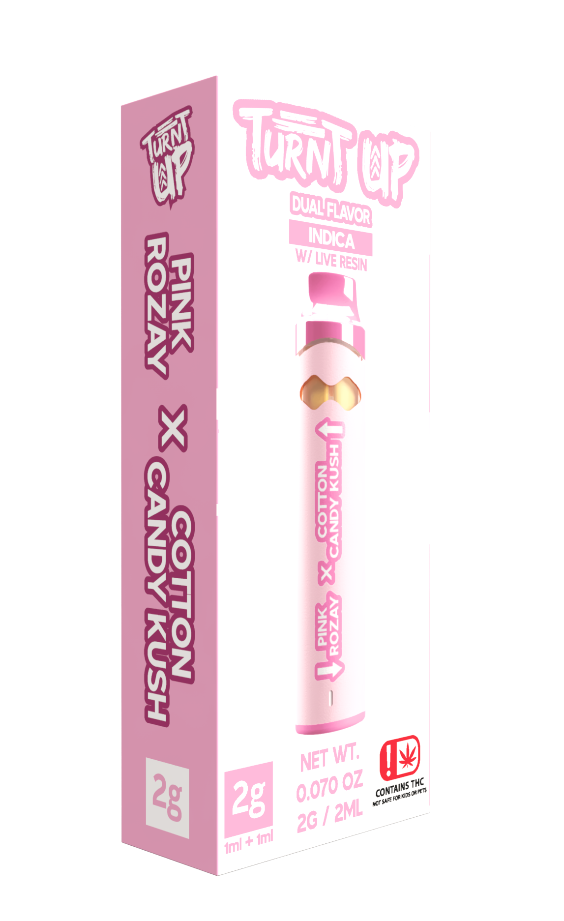 Turnt Up - 2g Disposable - Pink Rozay x Cotton Candy Kush - SAMPLE